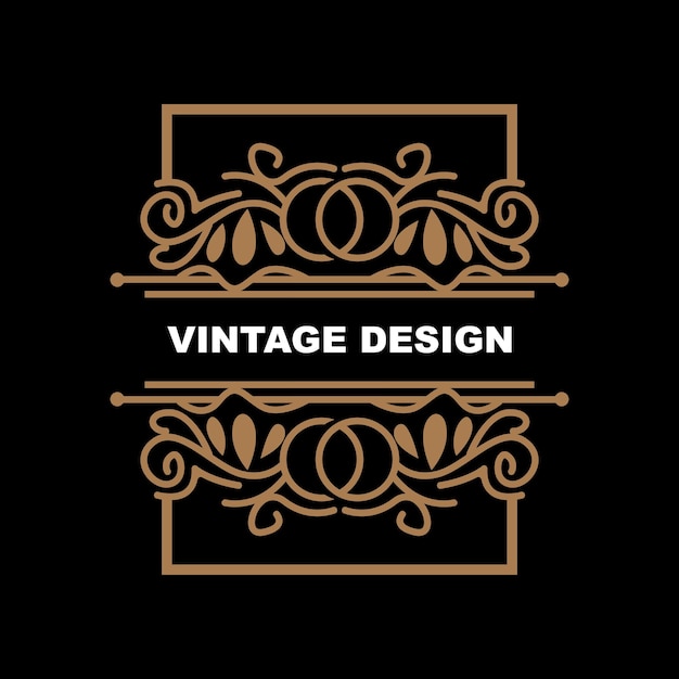 Vector retro vintage design luxurious minimalist vector ornament logo with mandala and batik style product brand illustration invitation banner fashion