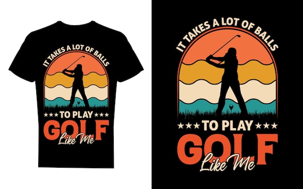 Retro vintage golf t shirt design vector illustration