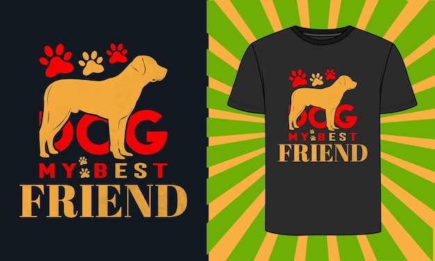 Retro vintage hond t-shirt ontwerp hond typografie t-shirt ontwerp premium vector