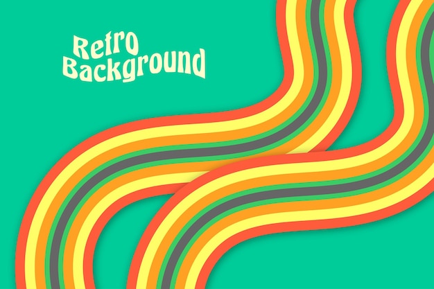 Retro vintage jaren 70 stijl strepen achtergrond. vormen vector design grafische jaren 1970 retro achtergrond