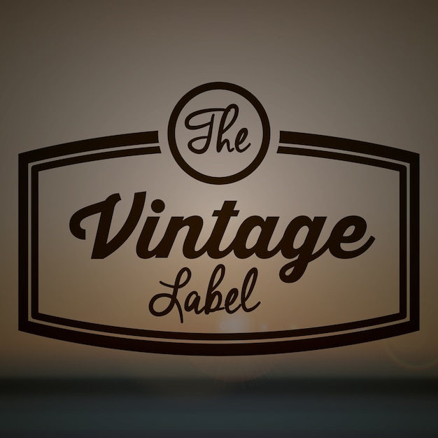 Vector retro and vintage label design