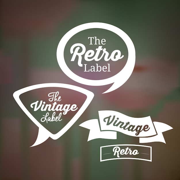 Vettore design di etichette retrò e vintage