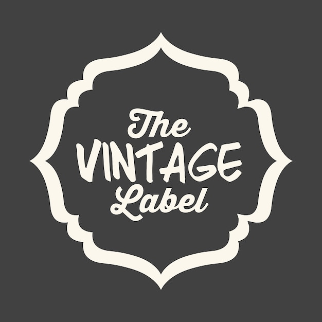 Vector retro and vintage label design