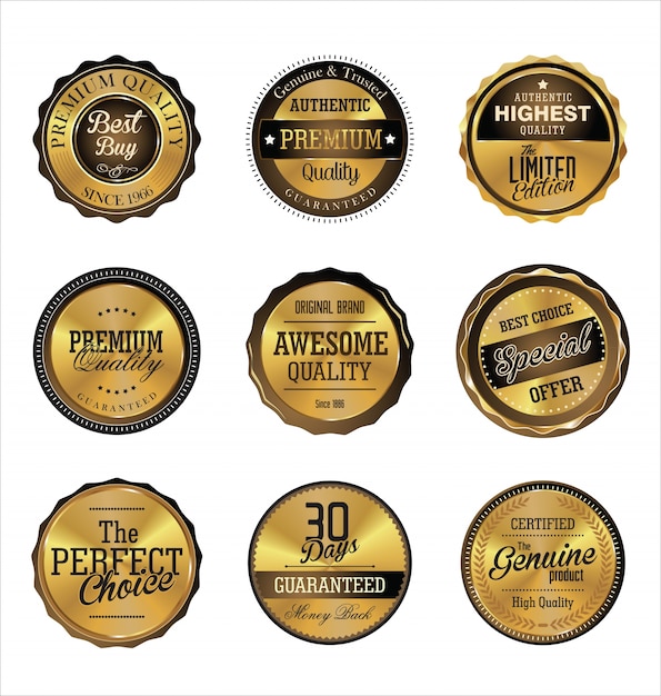 Vector retro vintage labels