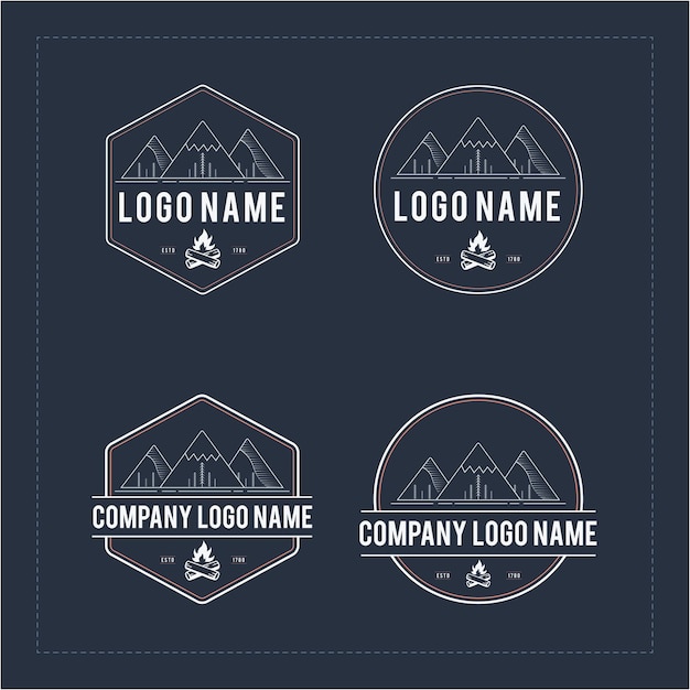 Retro Vintage Logotypes set Vector design elements business signs logos identity and labels