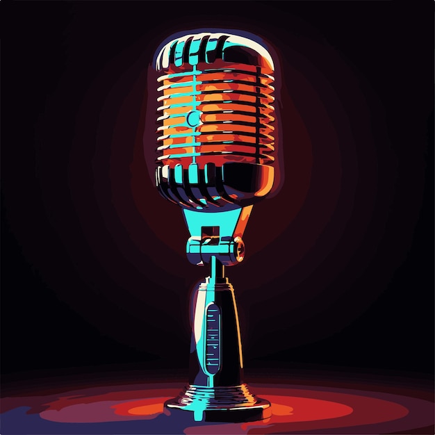 Retro Vintage Microphone