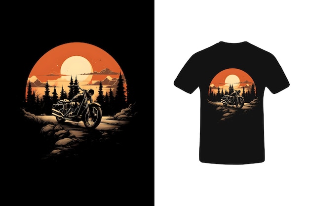 Vector retro vintage mountain bike t shirt design