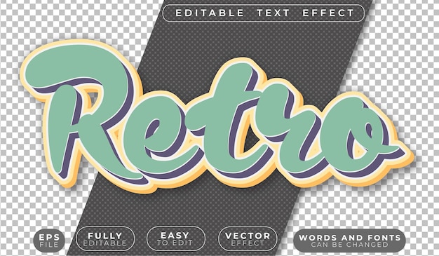 retro vintage nostalgic antique fully editable vector text file