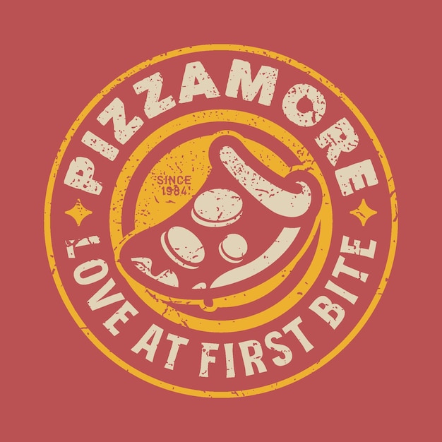 Retro Vintage Pizza Restaurant Kenteken Logo