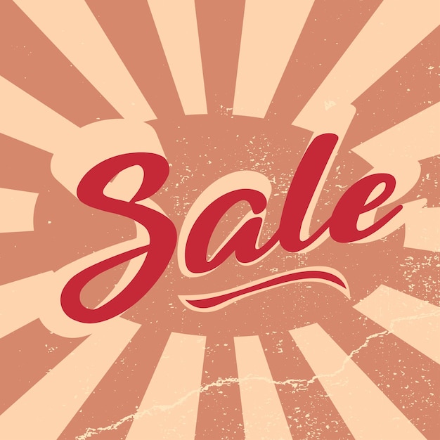 Vector retro vintage sale sign background