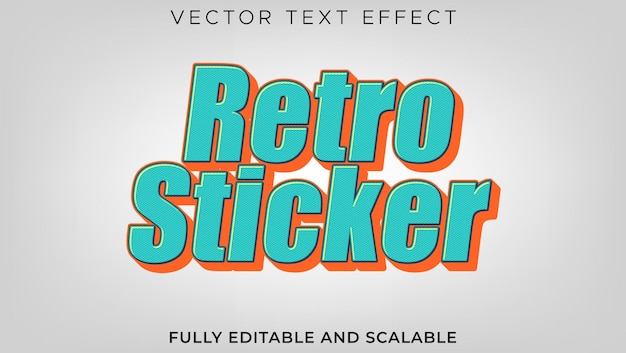 Retro Vintage Sticker Teksteffect