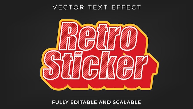 Retro Vintage Sticker Teksteffect