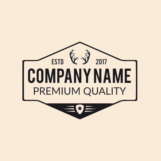 Vector retro vintage style badge logo design template