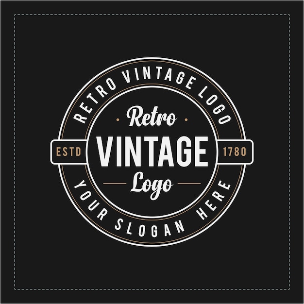 Retro vintage style badge logo vector Logo design template