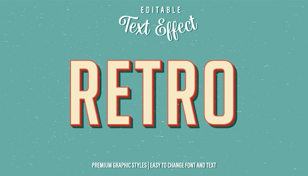 Retro - Vintage Style Editable Text Effect