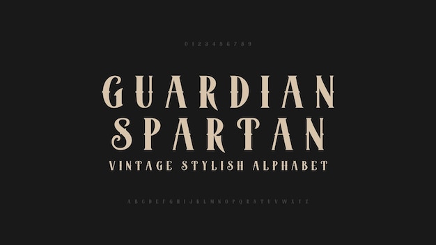 Retro vintage stylish font set Design vector of typography fonts