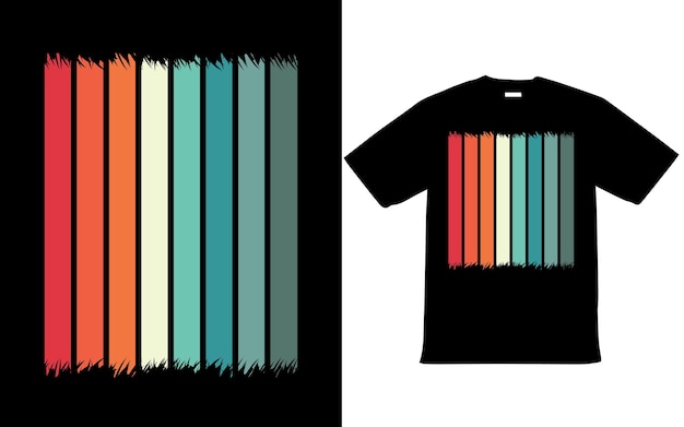 Retro Vintage Sunset TShirt Design for Summer