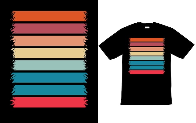 Retro Vintage Sunset TShirt Design for Summer