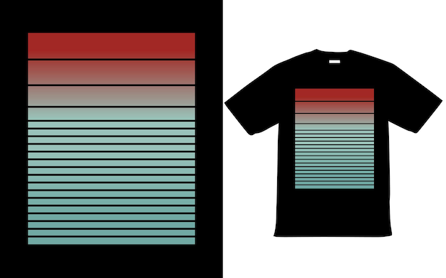 Retro Vintage Sunset TShirt Design for Summer