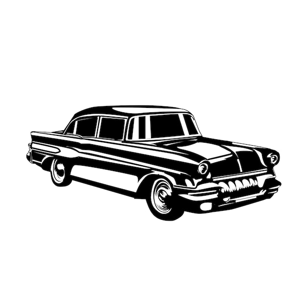 Vector retro vintage taxi wagen vector illustratie