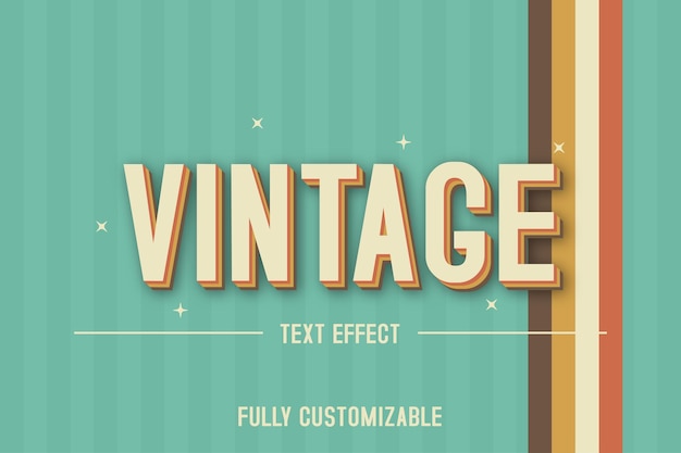 Vector retro vintage teksteffect