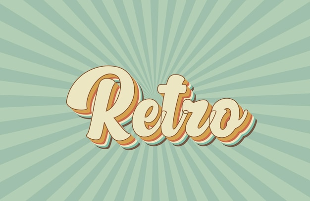 Vettore effetto di testo retro vintage