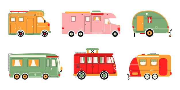 Vector retro, vintage van isolated