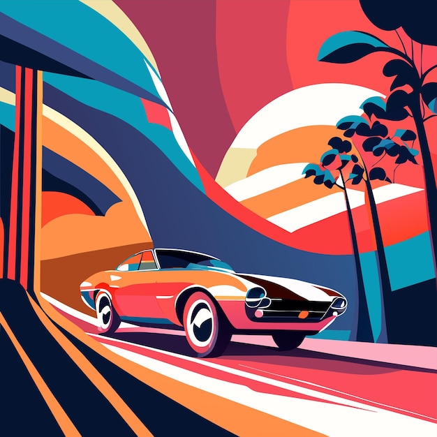 Retro vintage vector art tshirt design illustration