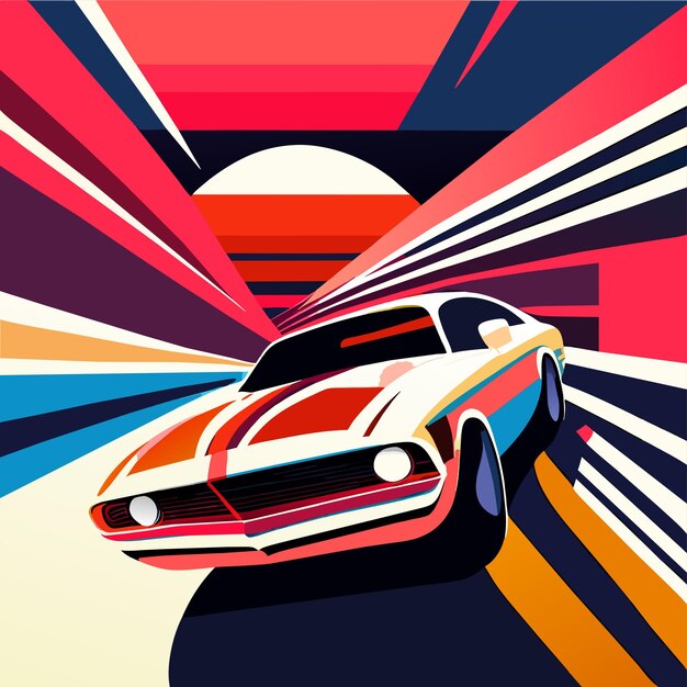 Retro vintage vector art tshirt design illustration