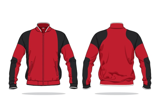 retro vintage windbreaker jacket template