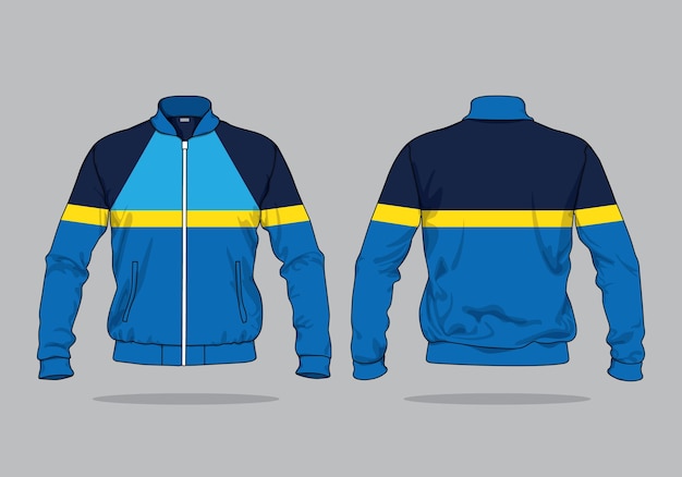 retro vintage windbreaker jacket template