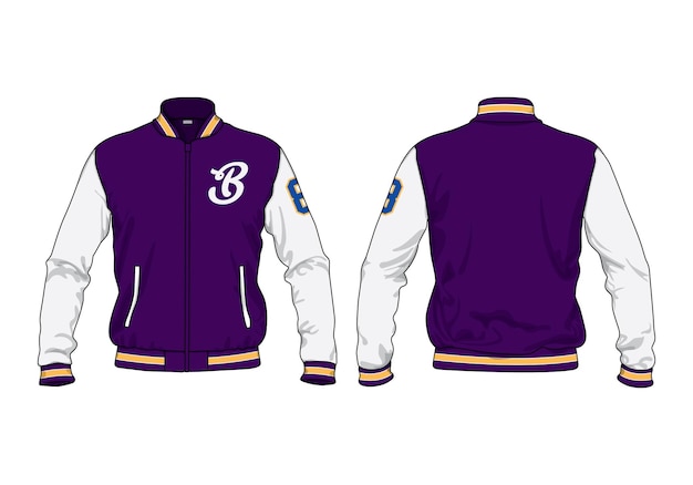 retro vintage windbreaker jacket template