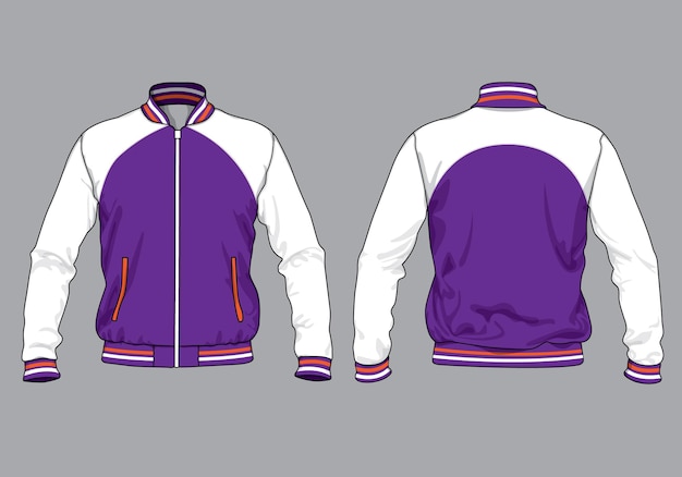 Premium Vector | Retro vintage windbreaker jacket template