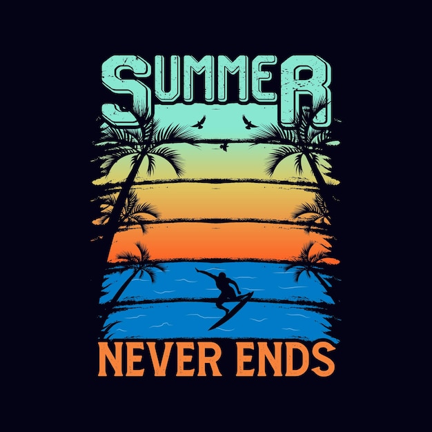 Retro vintage zomer t-shirt ontwerp sjabloon retro zonsondergang afbeelding