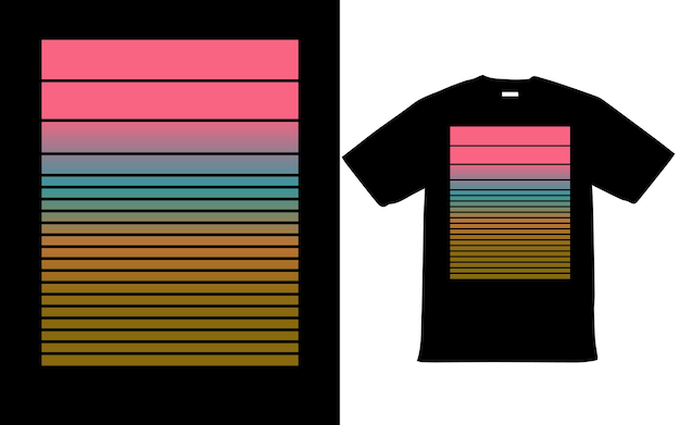 Retro vintage zonsondergang T-shirt ontwerp voor de zomer