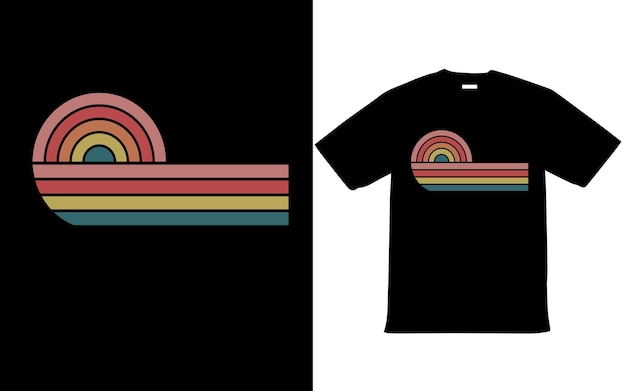 Retro vintage zonsondergang T-shirt ontwerp voor de zomer