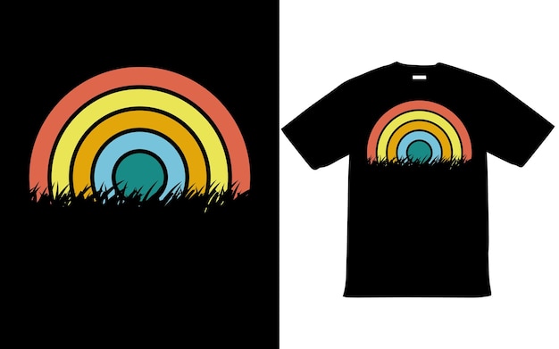 Retro vintage zonsondergang T-shirt ontwerp voor de zomer