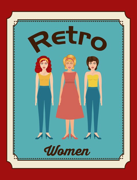 Retro vrouw ontwerp