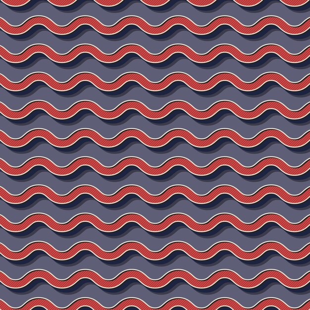 Retro waves pattern, abstract geometric background in 80s, 90s style. Geometrical simple illustration