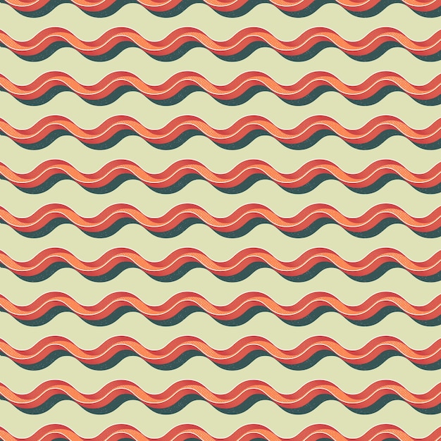 Retro waves pattern, abstract geometric background in 80s, 90s style. Geometrical simple illustration