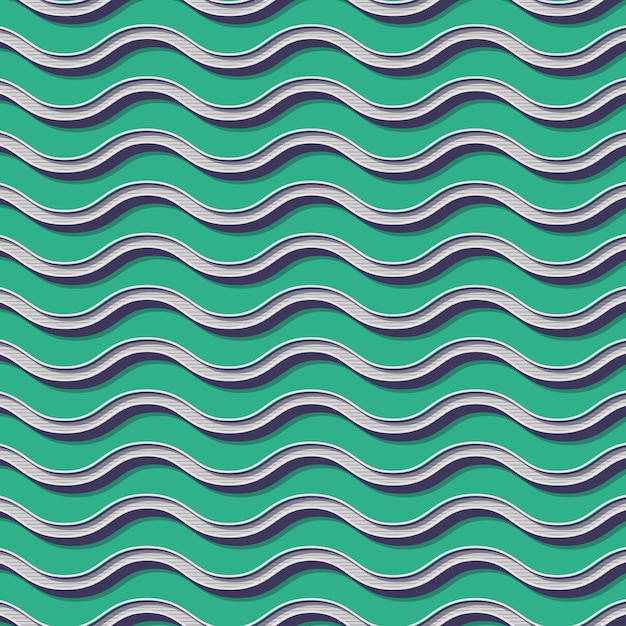 Retro waves pattern. Abstract geometric background in 80s, 90s style image. Geometrical simple illustration
