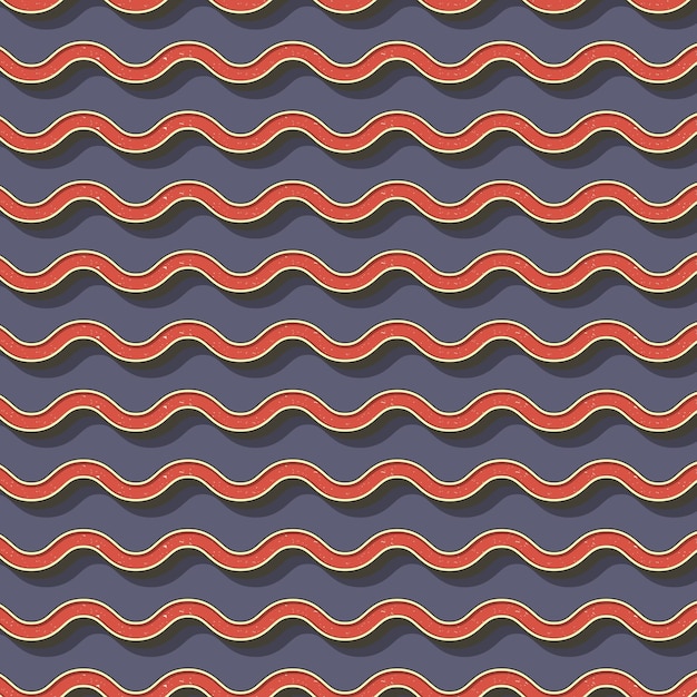 Retro waves pattern. Abstract geometric background in 80s, 90s style image. Geometrical simple illustration