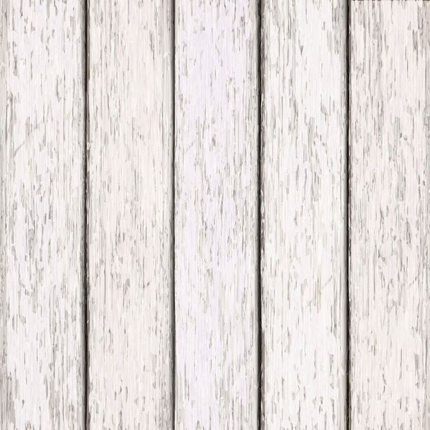 Vector retro white wooden texture background