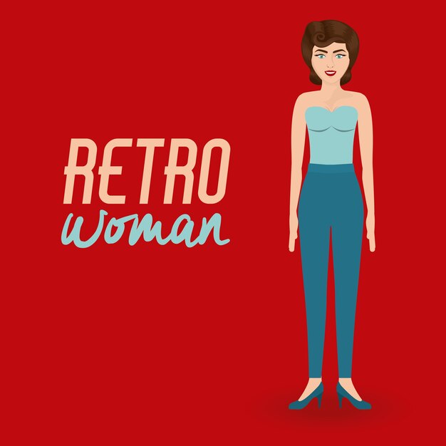 Retro woman design