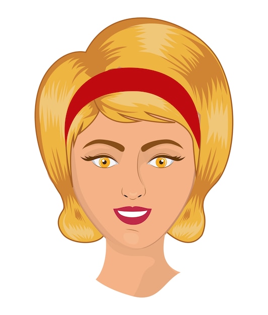 Vector retro woman design