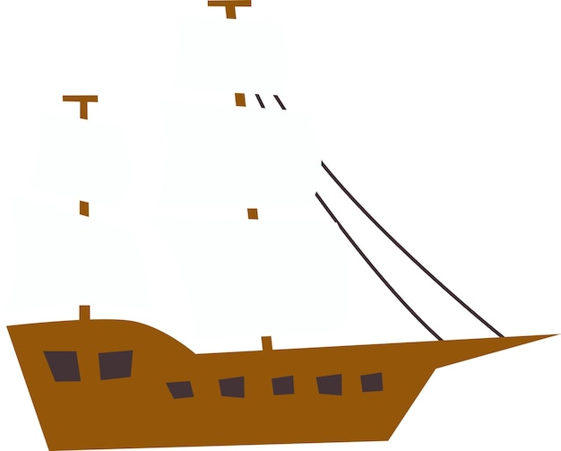 Vector retro zeilschip