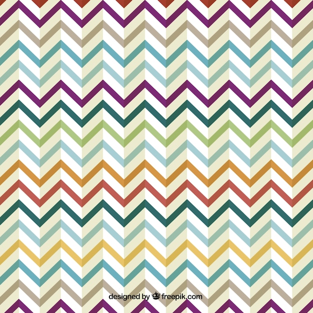 Retro zig zag colorful design