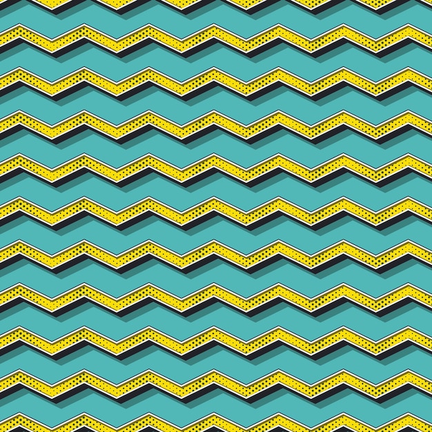 Retro zigzag pattern, abstract geometric background in 80s, 90s style. geometrical simple illustration