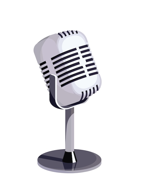 Retro zilveren microfoon