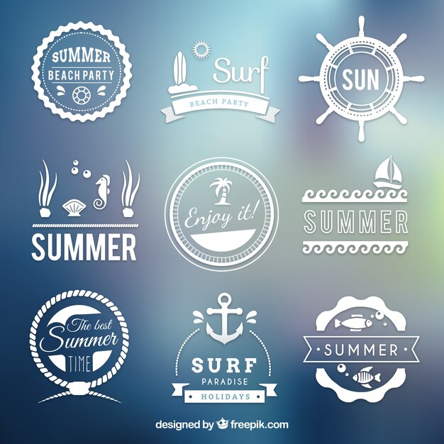 Retro zomer badges